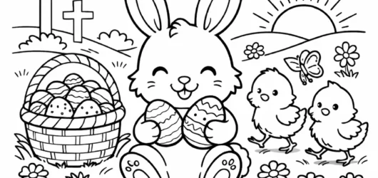 Feliz Pascua 2026 Dibujos para Colorear