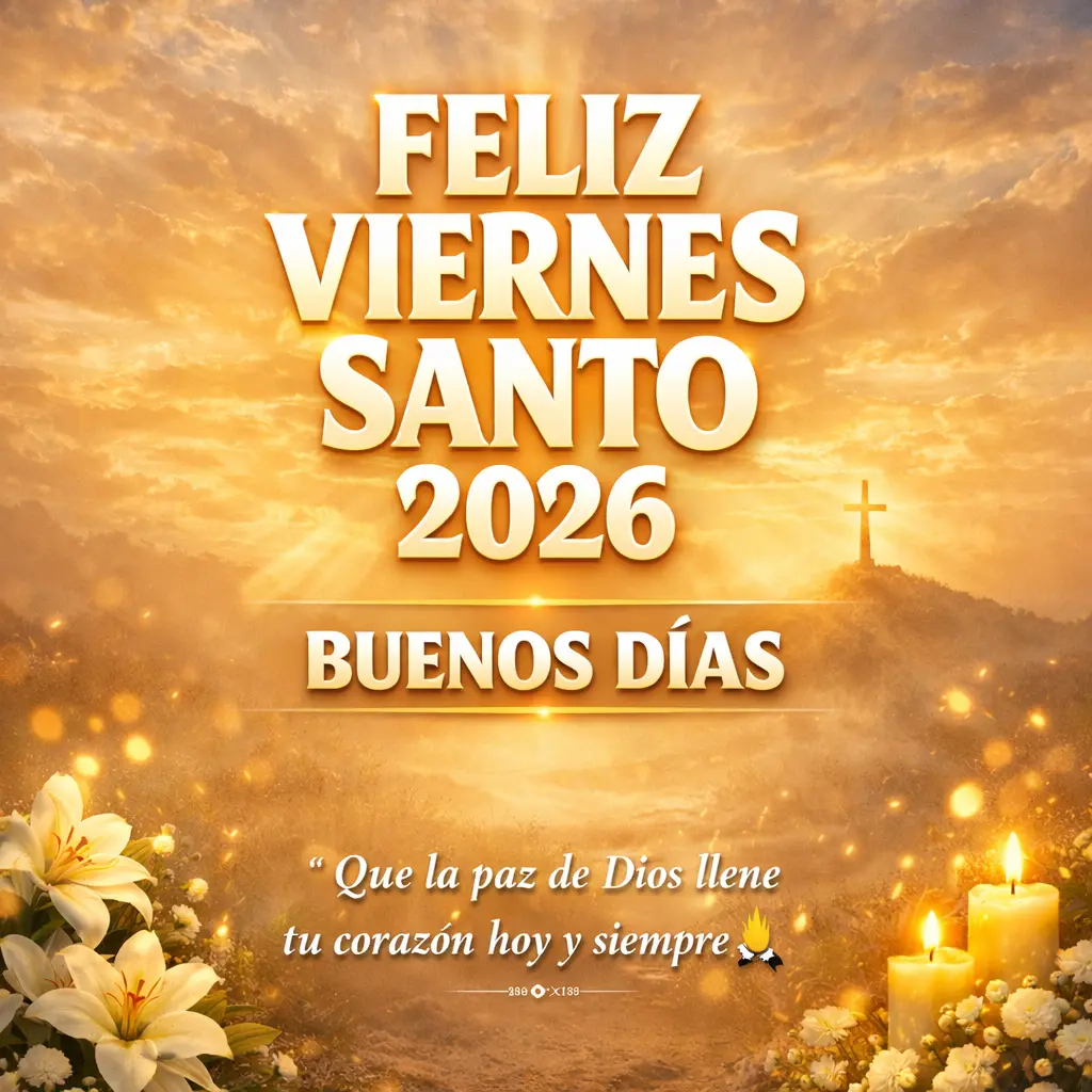 Feliz Viernes Santo 2026 Buenos Dias Imágenes and Frases